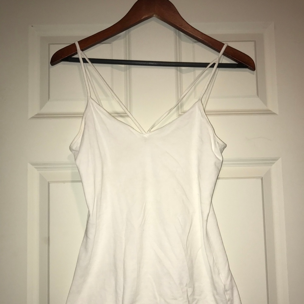 White Strappy Tank
